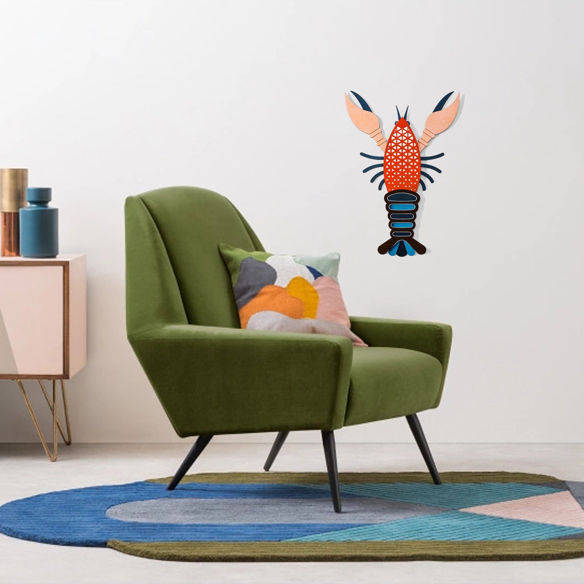 Colorful Wall Art with Lobster