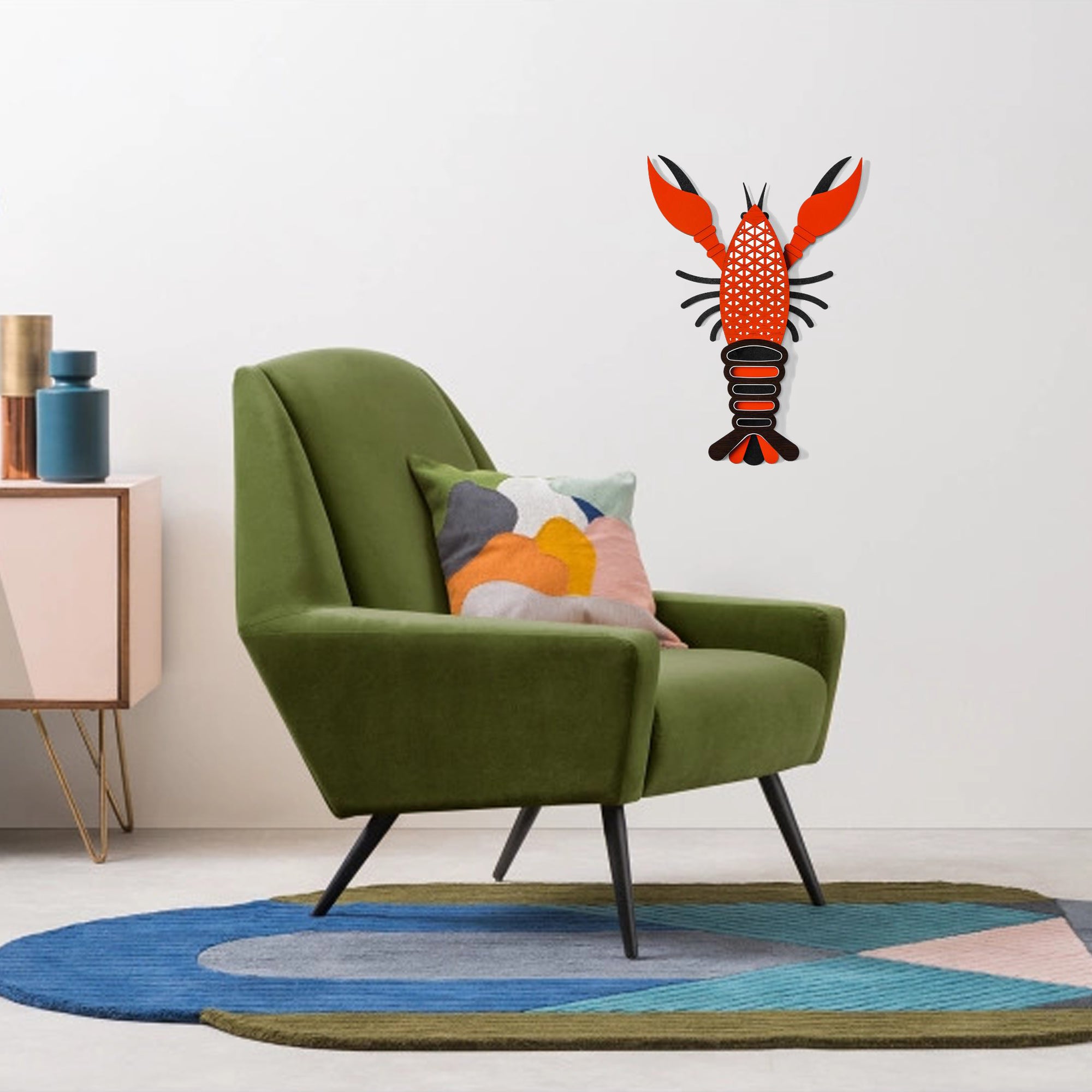 Colorful Wall Art with Lobster