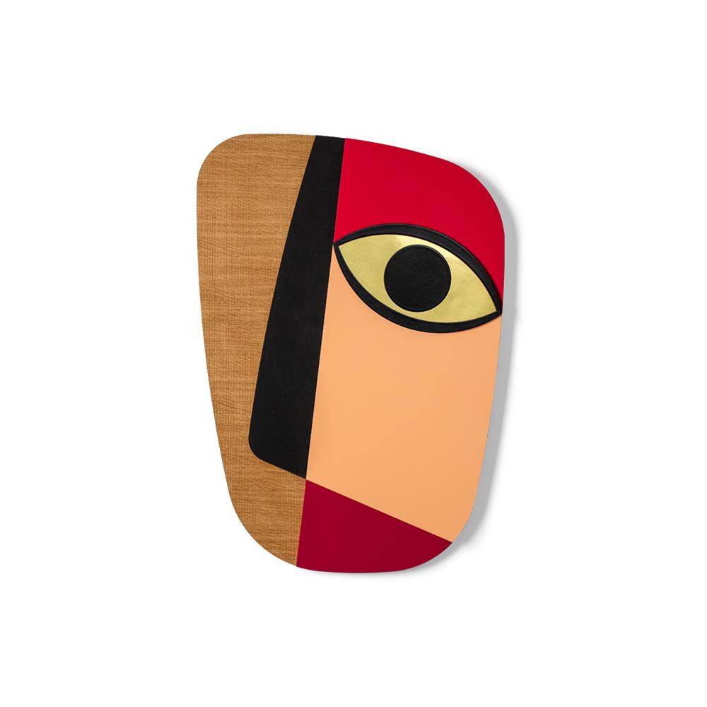 Colorful and Wood Wall Art and Wall Decor with Wood Abstract Handmade Style inspired Pablo Picasso and Cubism for Living Room Wall Decor