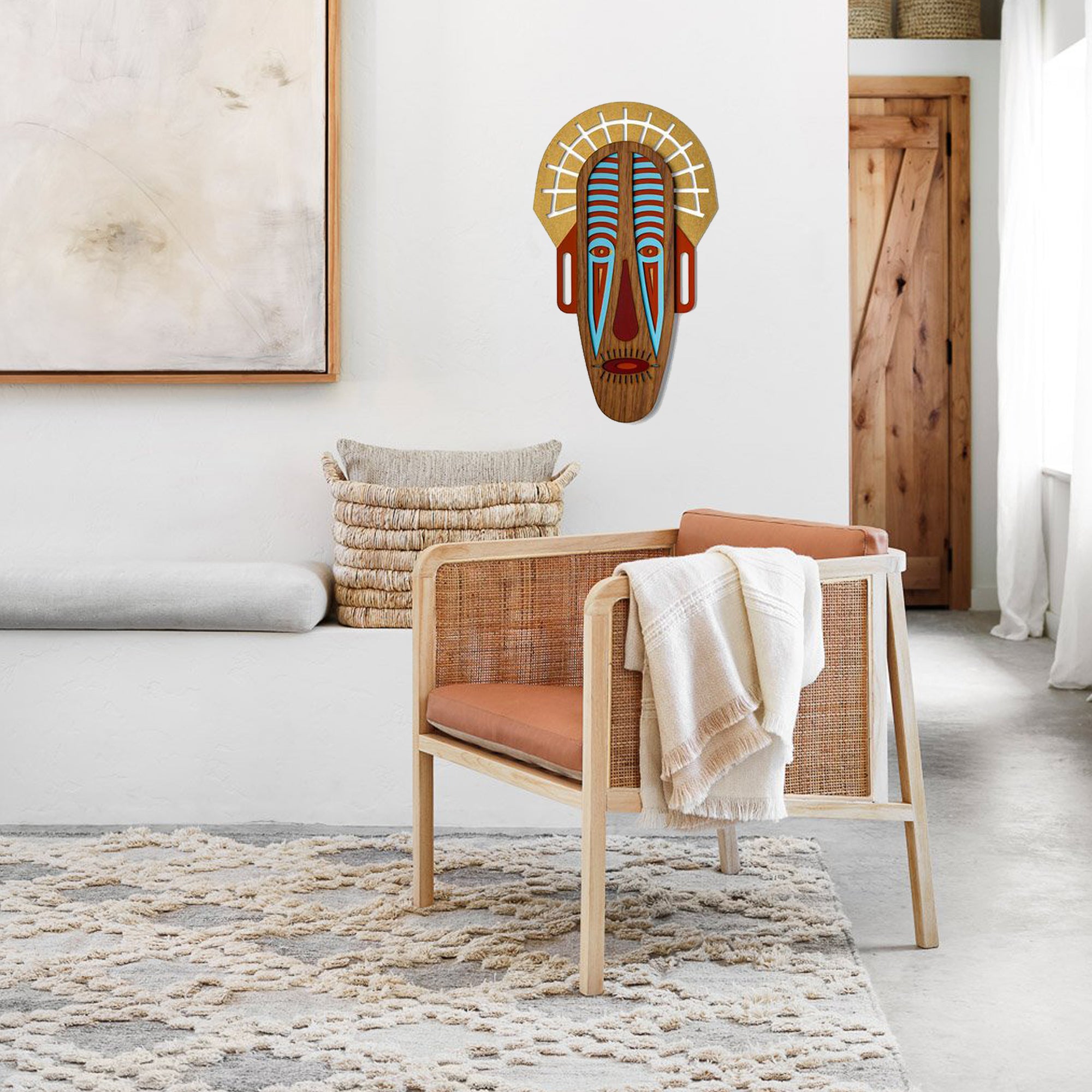 Colorida Mascaras Africana com Obra de Arte Marcenaria para Decoração