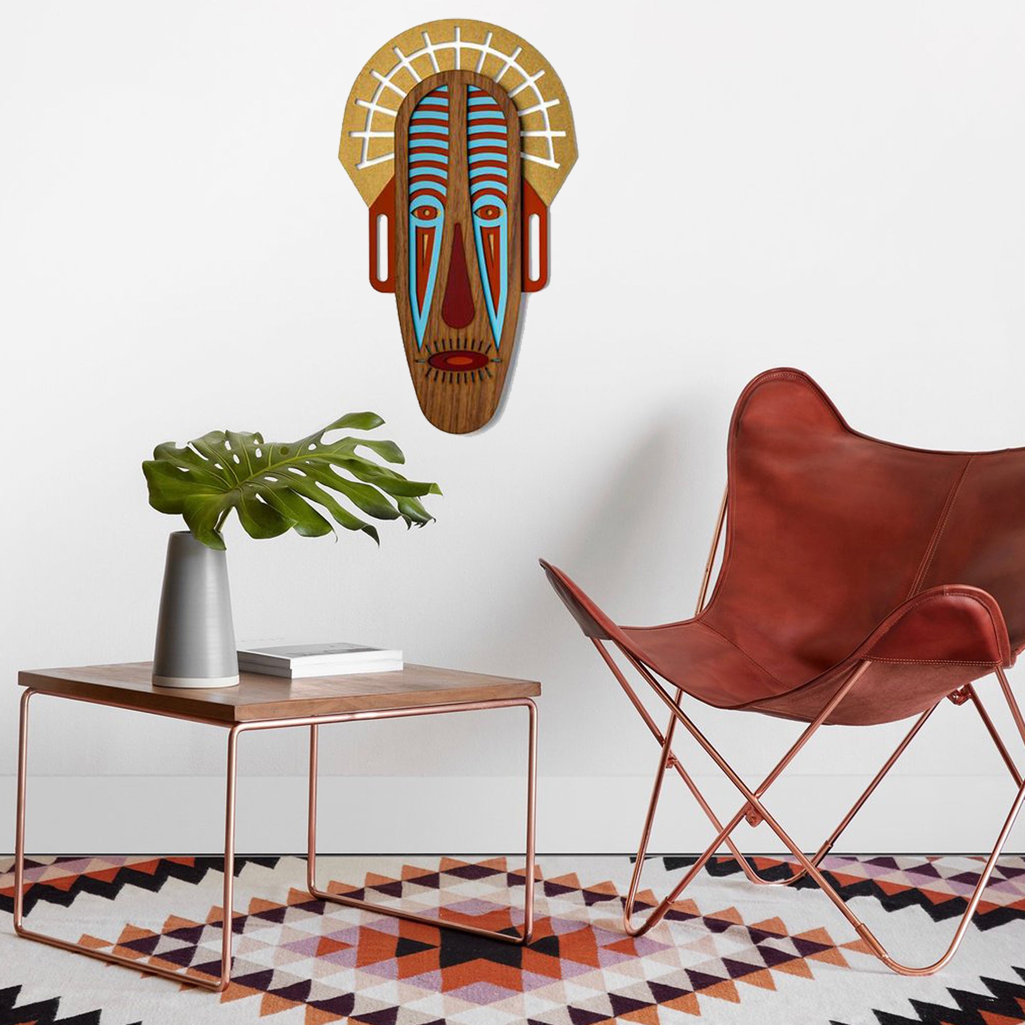 Colorida Mascaras Africana com Obra de Arte Marcenaria para Decoração