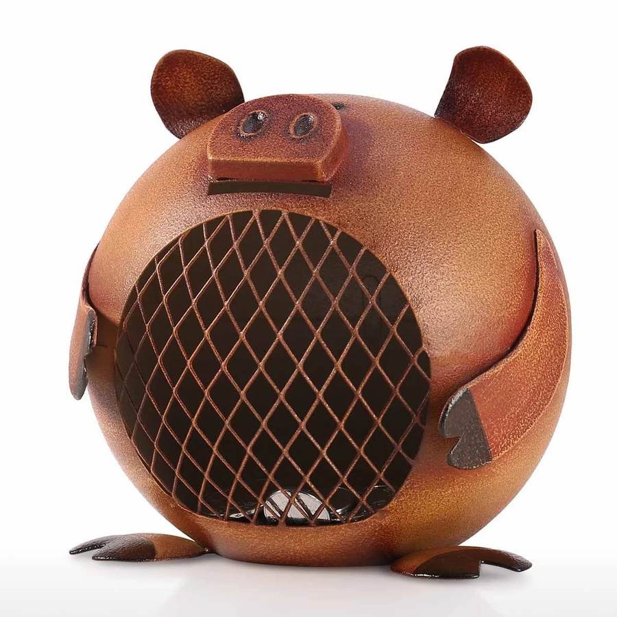 Cute Piggy Bank For Kids with Pig and Cat Figurine in Nursery & Kids Decor