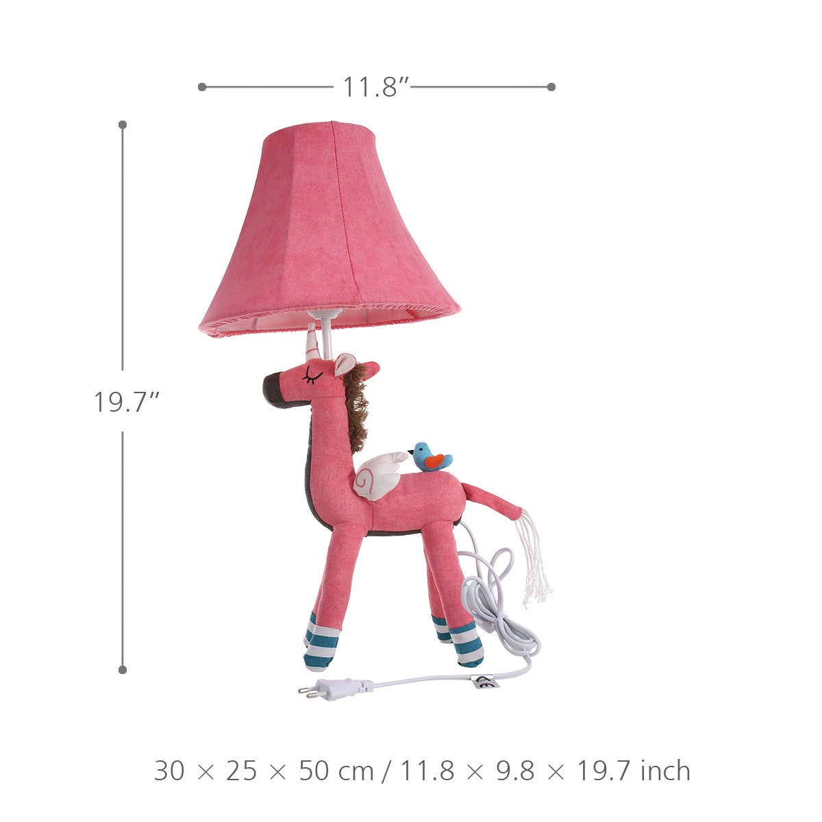 Pink Unicorn Bedside-Table Lamp & Girls Night Light by Nursery Toys