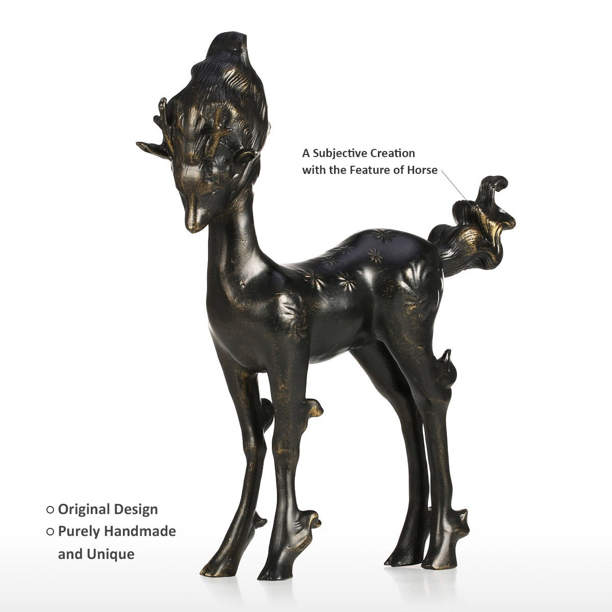 Deer Statue or Deer Sculpture with Scandinavian Design for Christmas Decorations