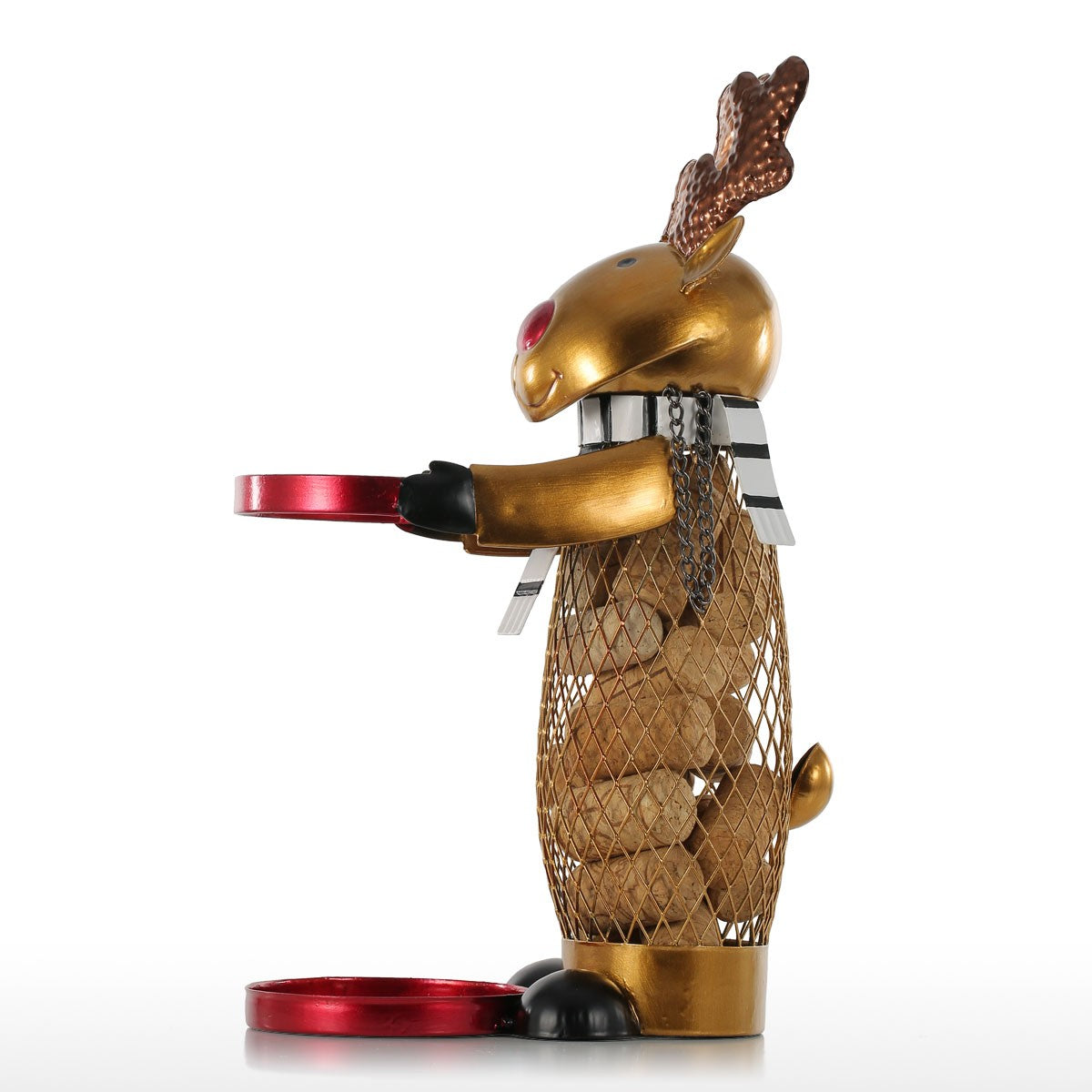 Reindeer wine bottle holder is the cutest item to for the holidays