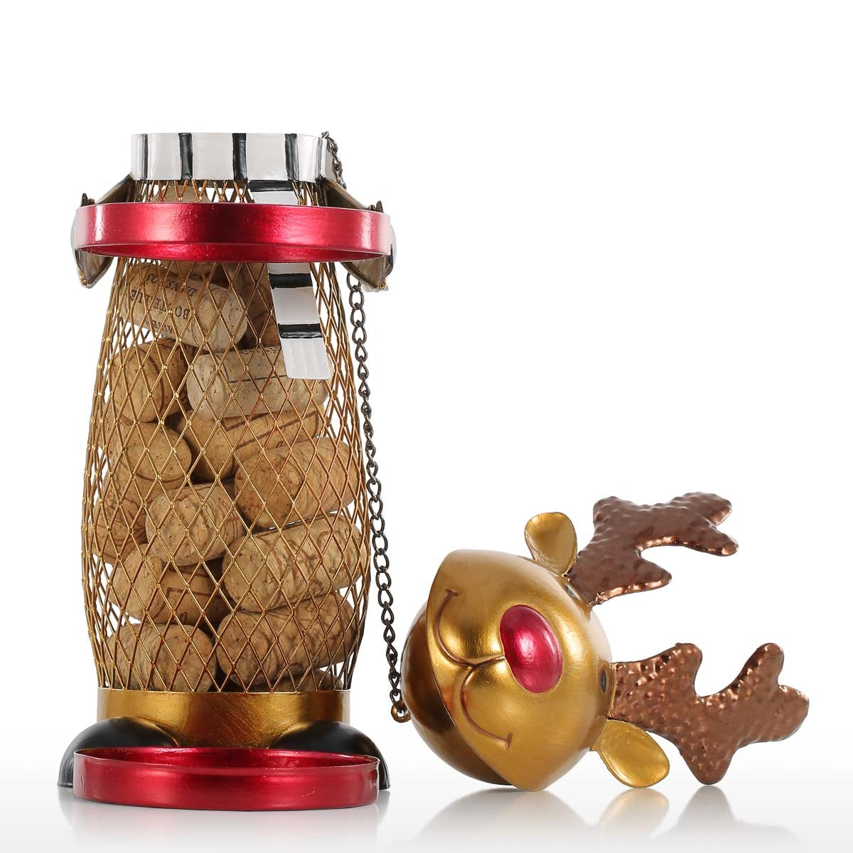 Reindeer wine bottle holder is the cutest item to for the holidays