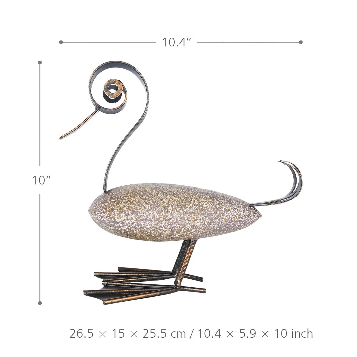 Metal Duck Sculpture Ornaments in Garden & Kitchen Farmhouse Decor