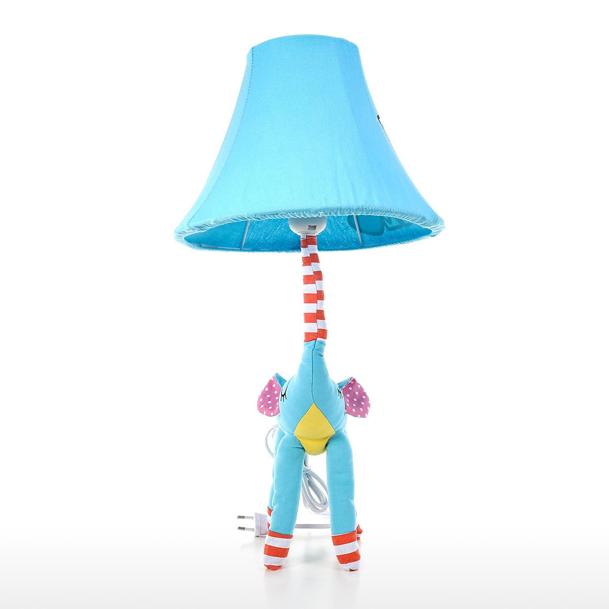 Elephant Blue Table Lamp with Decorative Toy for Kids Bedroom The