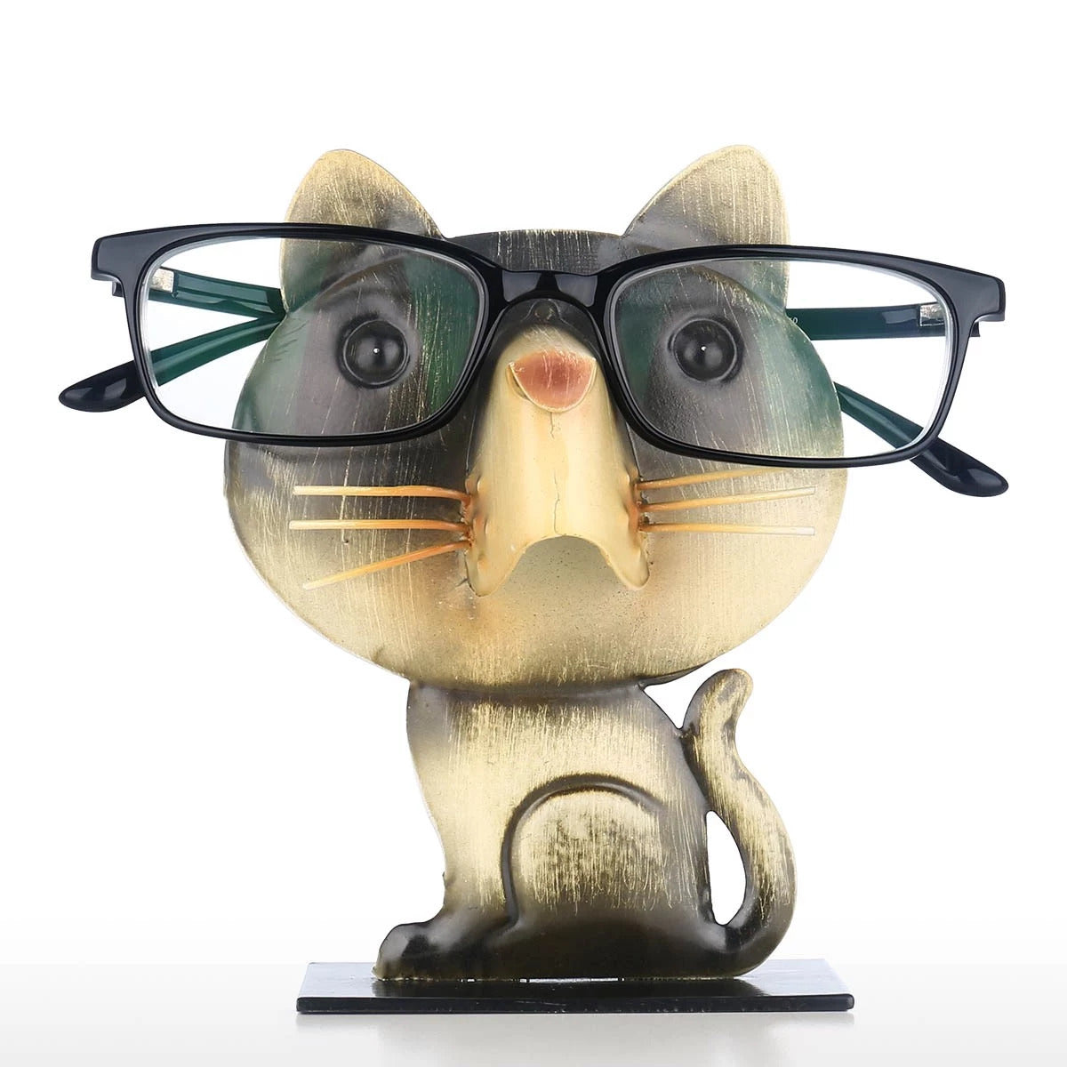Eyeglass Rack with Cat Figurines Ornaments to Desk Organizer and Desktop Accessories in Business or Home Life
