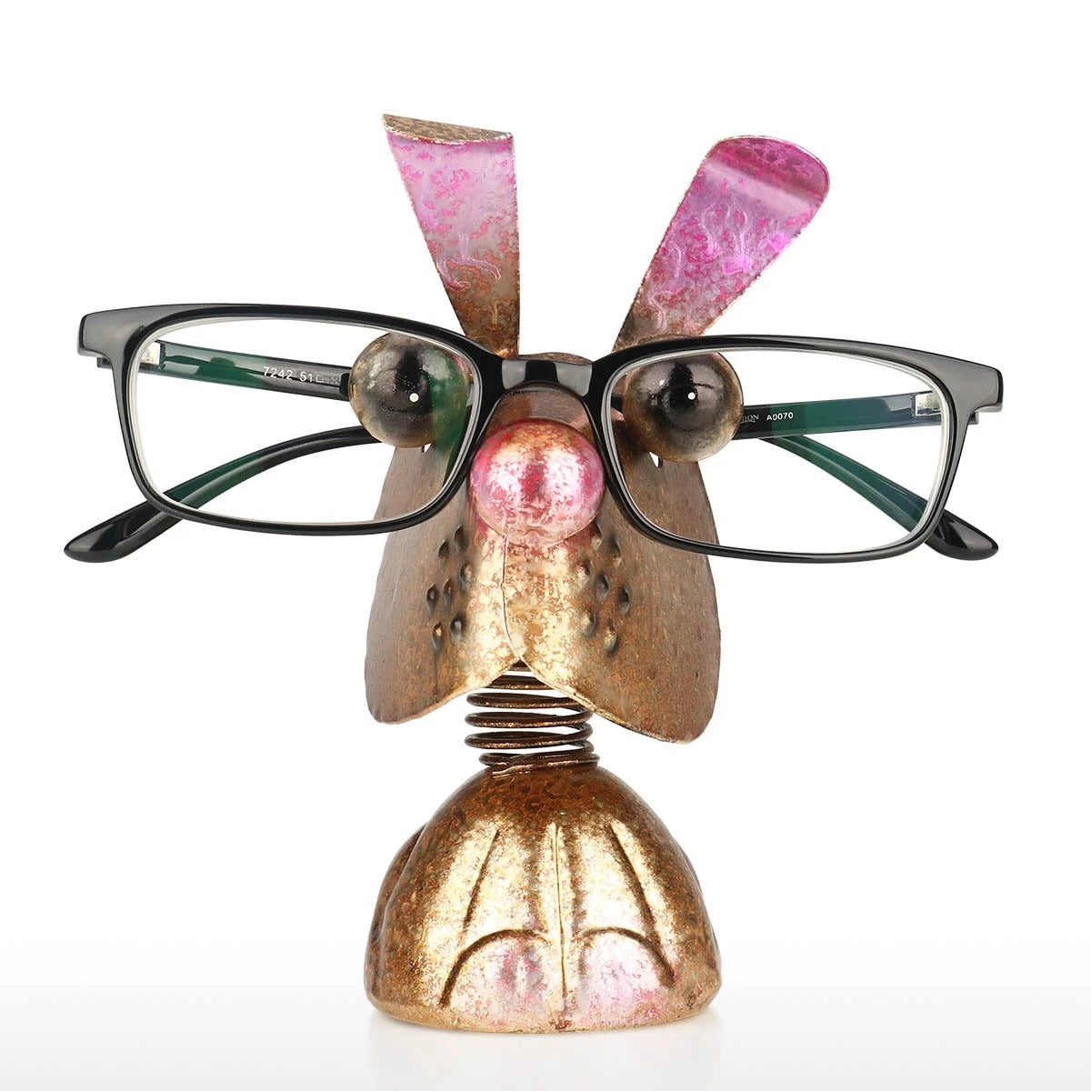 Eyeglass Rack with Rabbit Animal Figurines to Desk Organizer and Desktop Accessories in Business or Home Life