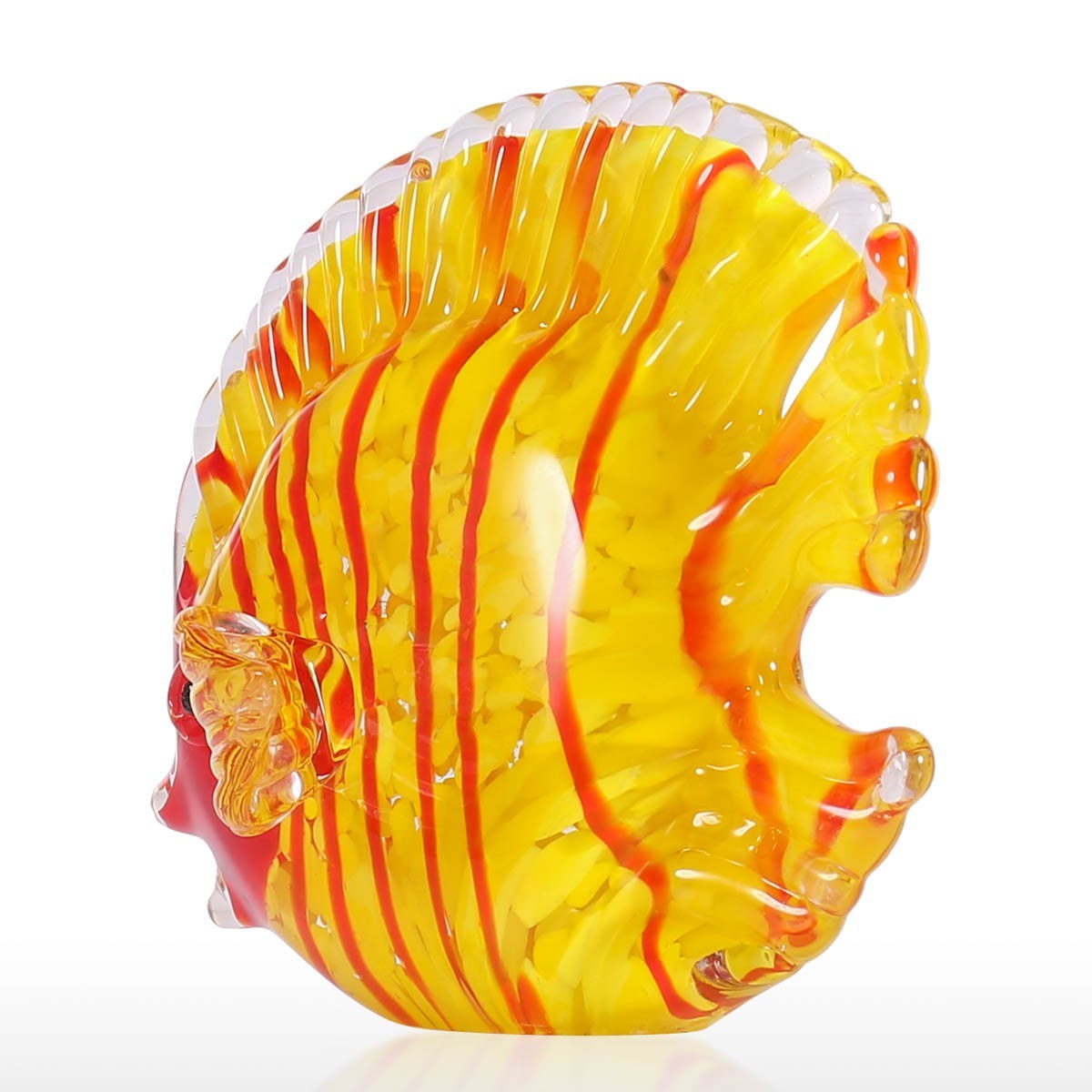 Fish Christmas Ornaments with Red Fish and Yellow Fish Feature Glass Fish