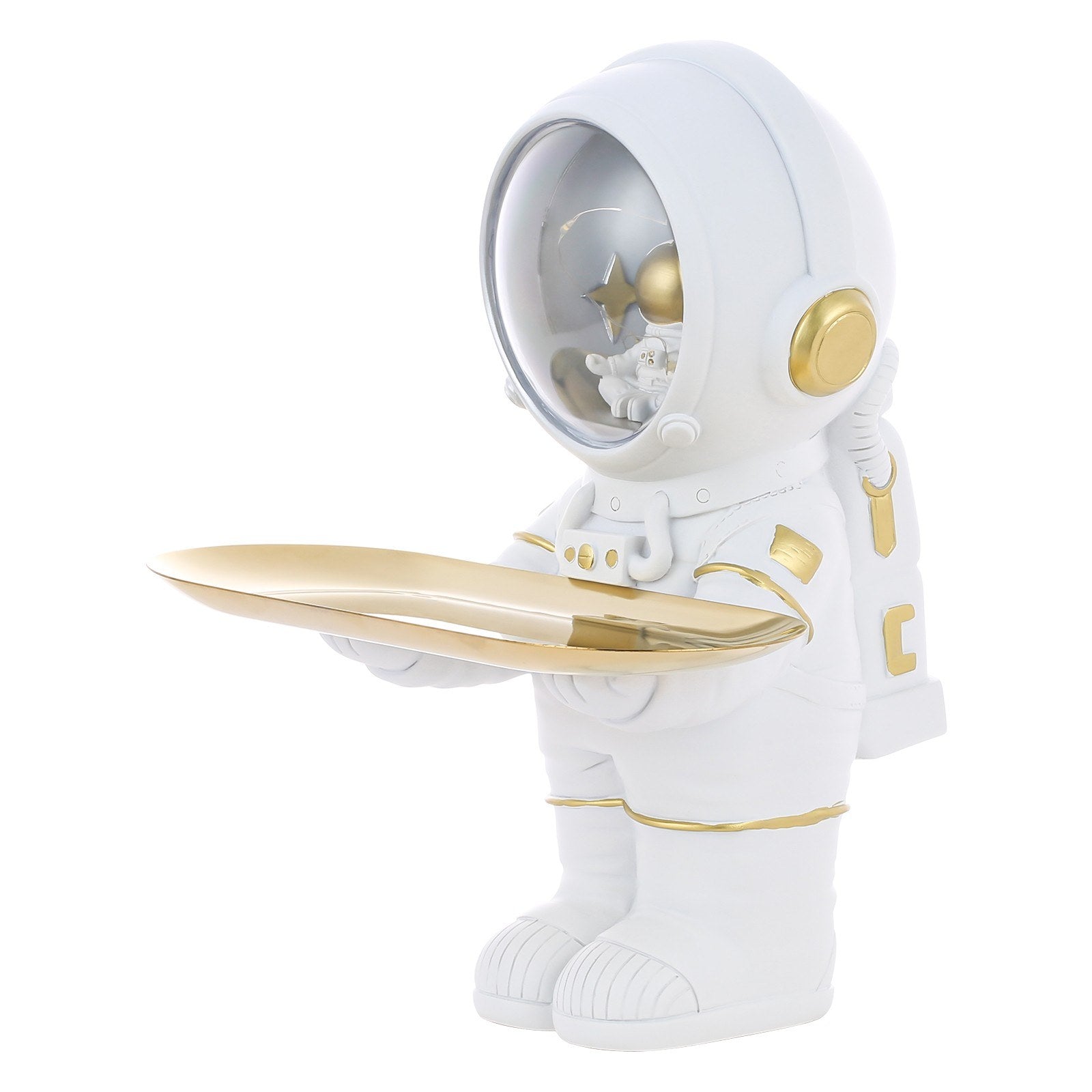 For those who want to feel like they're on a journey through space and just not earth, we present the astronaut figurine