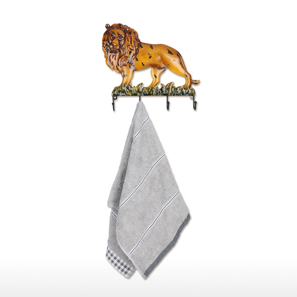Get the power of a whole pride of lions with this lion wall hook