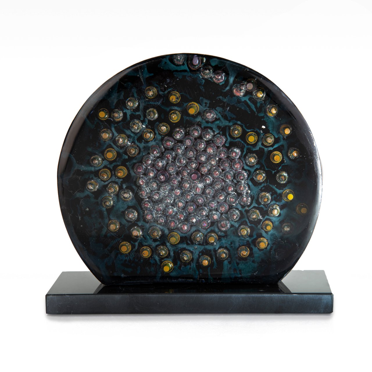 Glass Sculpture and Decorative Item - The colorful and mottled emptiness of the night