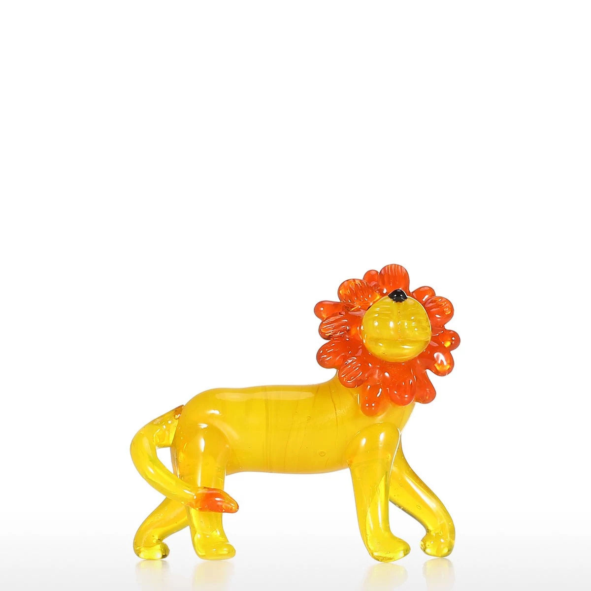 Glass Christmas Ornaments with Lion Figurines
