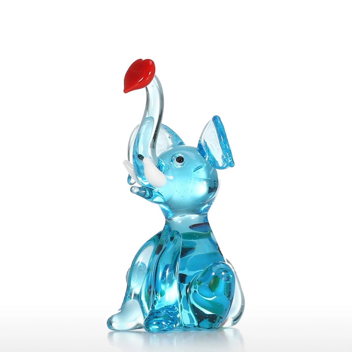 Glass Ornaments with Elephant Figurine
