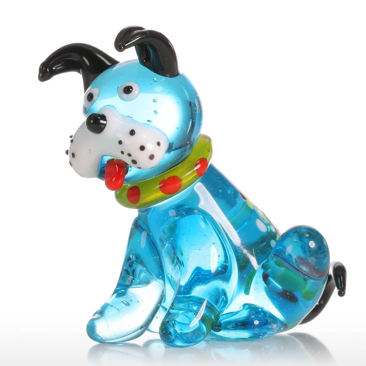 Glass Ornaments with Glass Dog Figurines