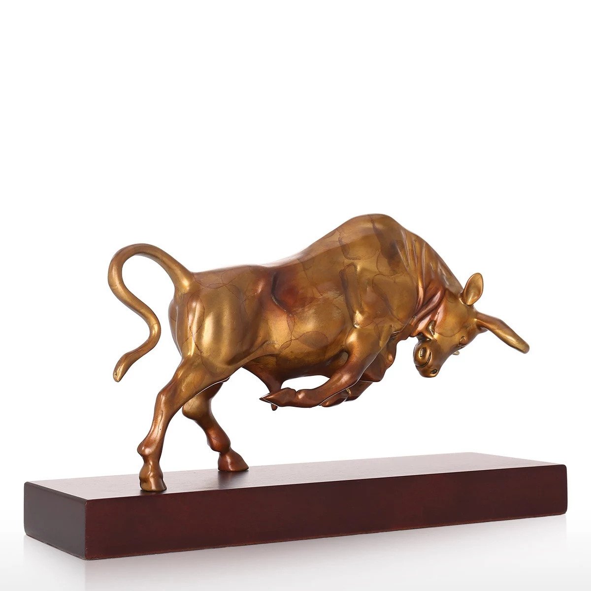 Gold Bronze Bull Statue
