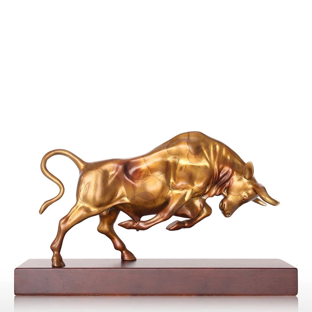 Gold Bronze Bull Statue