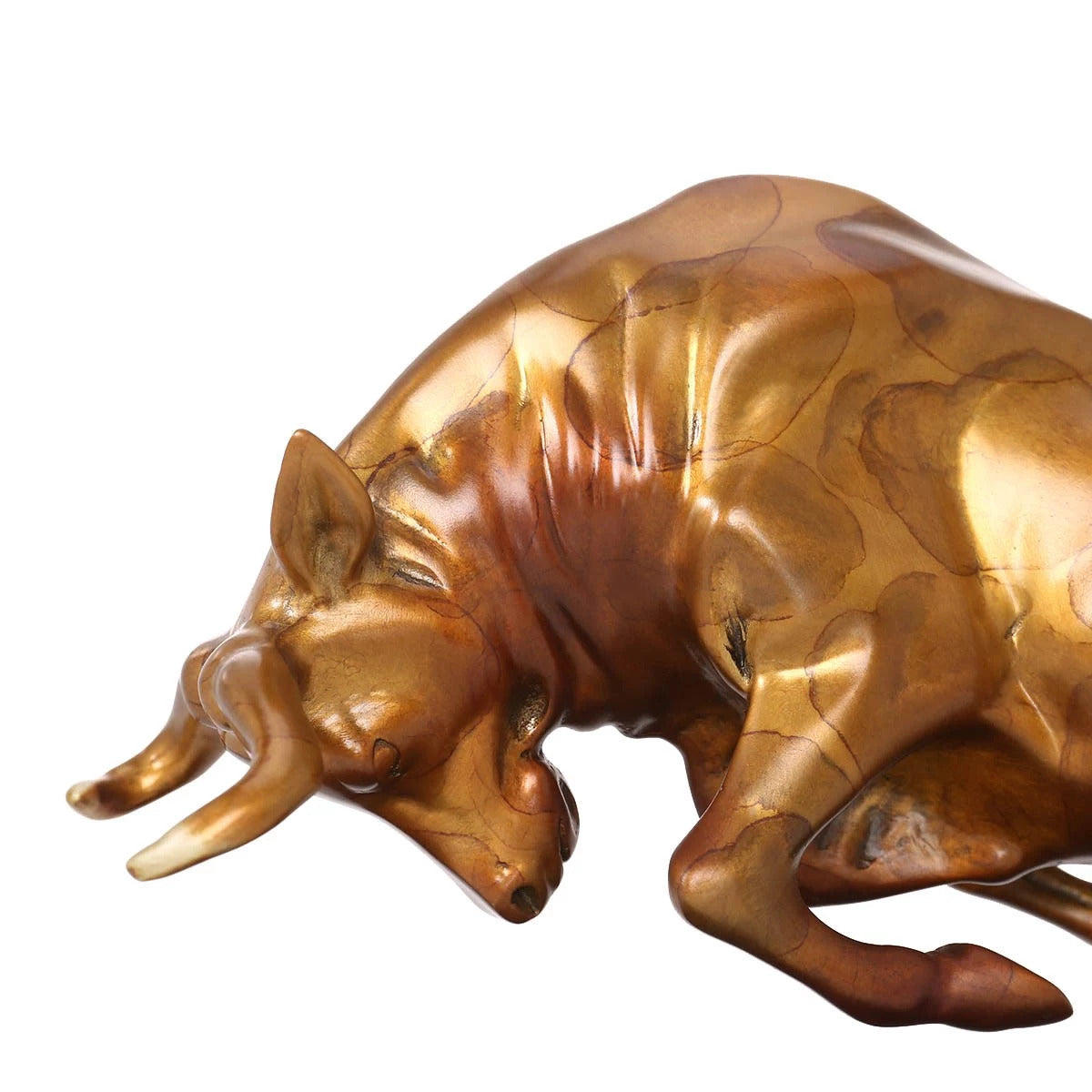 Gold Bull Sculpture