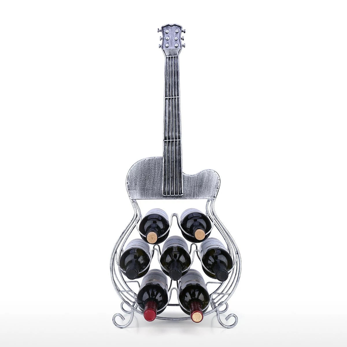 Guitar Wine Rack to 7 Bottle Wine Decorative Holder or Gifts For Wine Lovers and Music Lovers