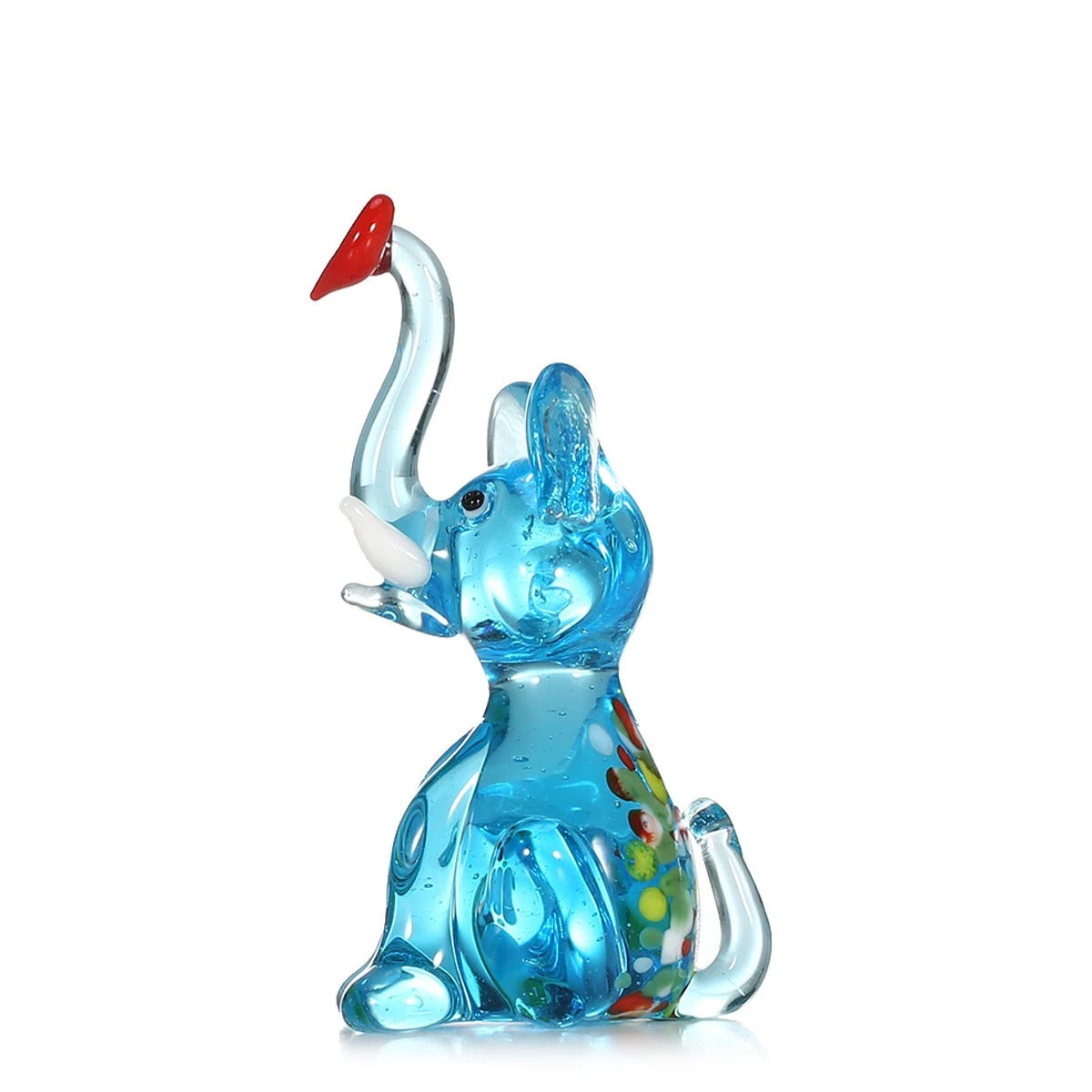Hand Blown Glass Christmas Ornaments with Elephant