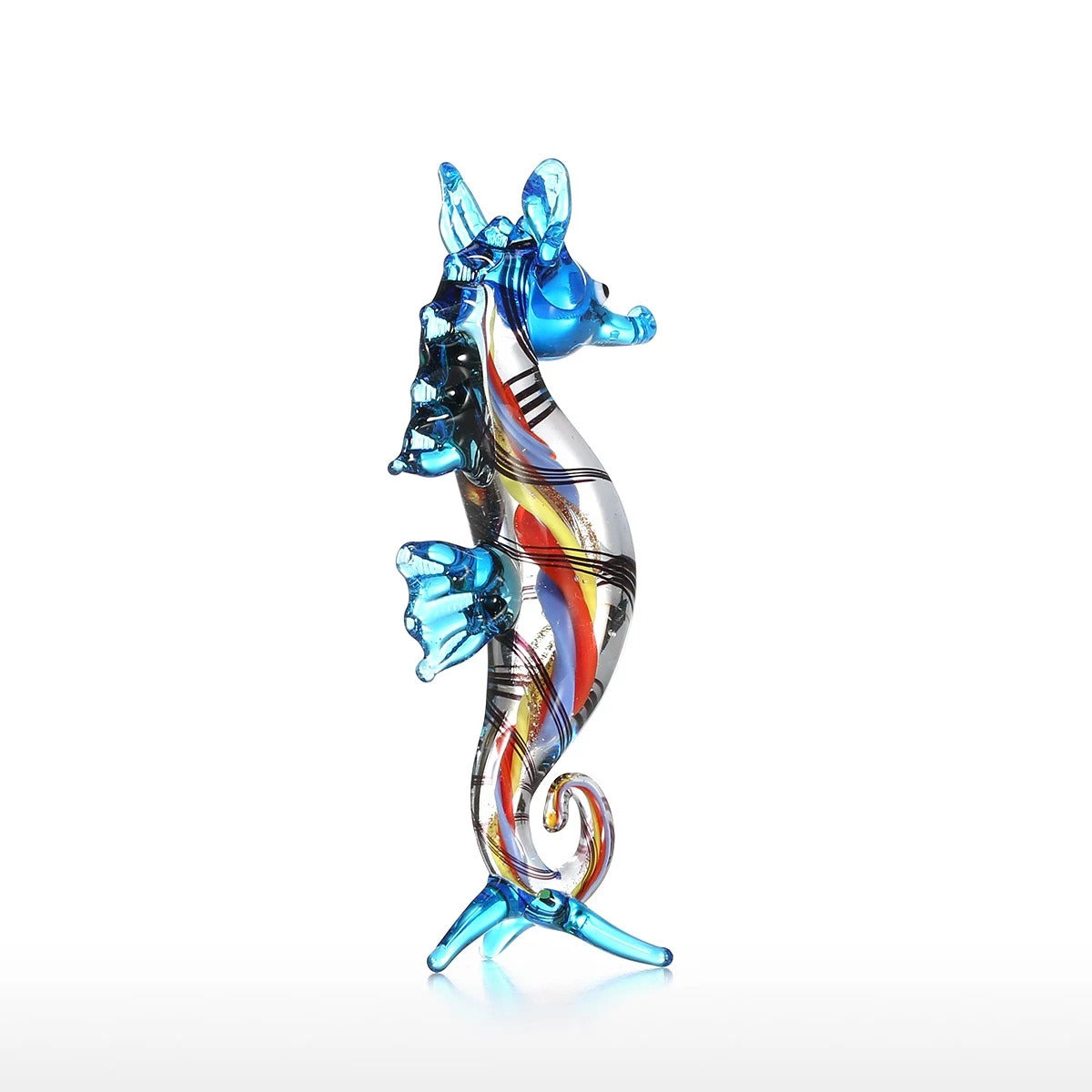 Hand Blown Glass Ornaments with Seahorse Figurine