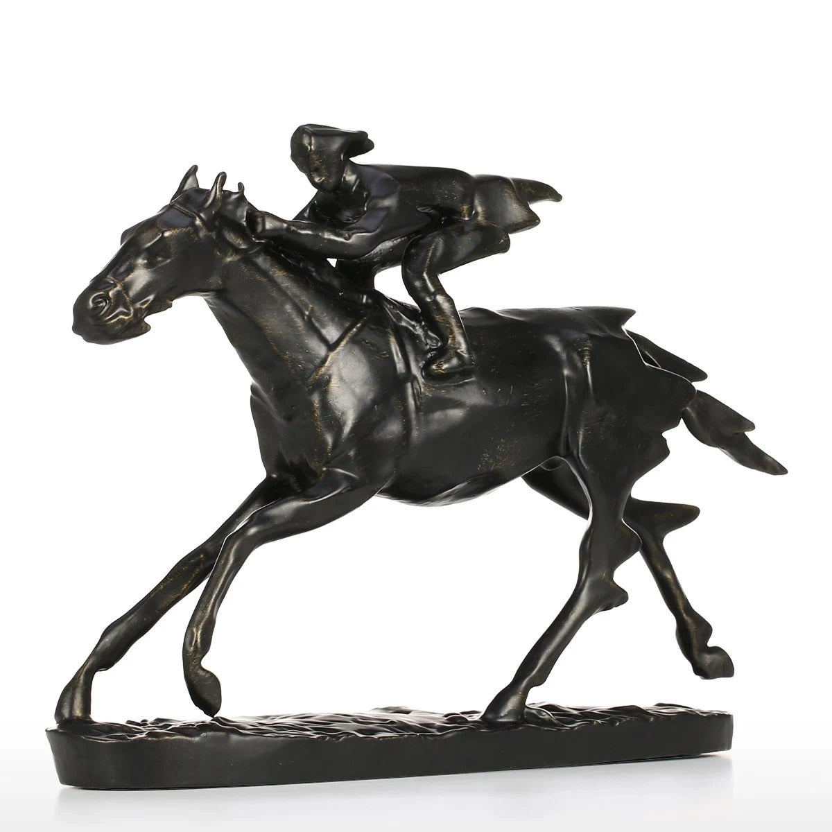 Horse & Rider Horse Statue Figurine Home Decor For Equestrian Lifestyle