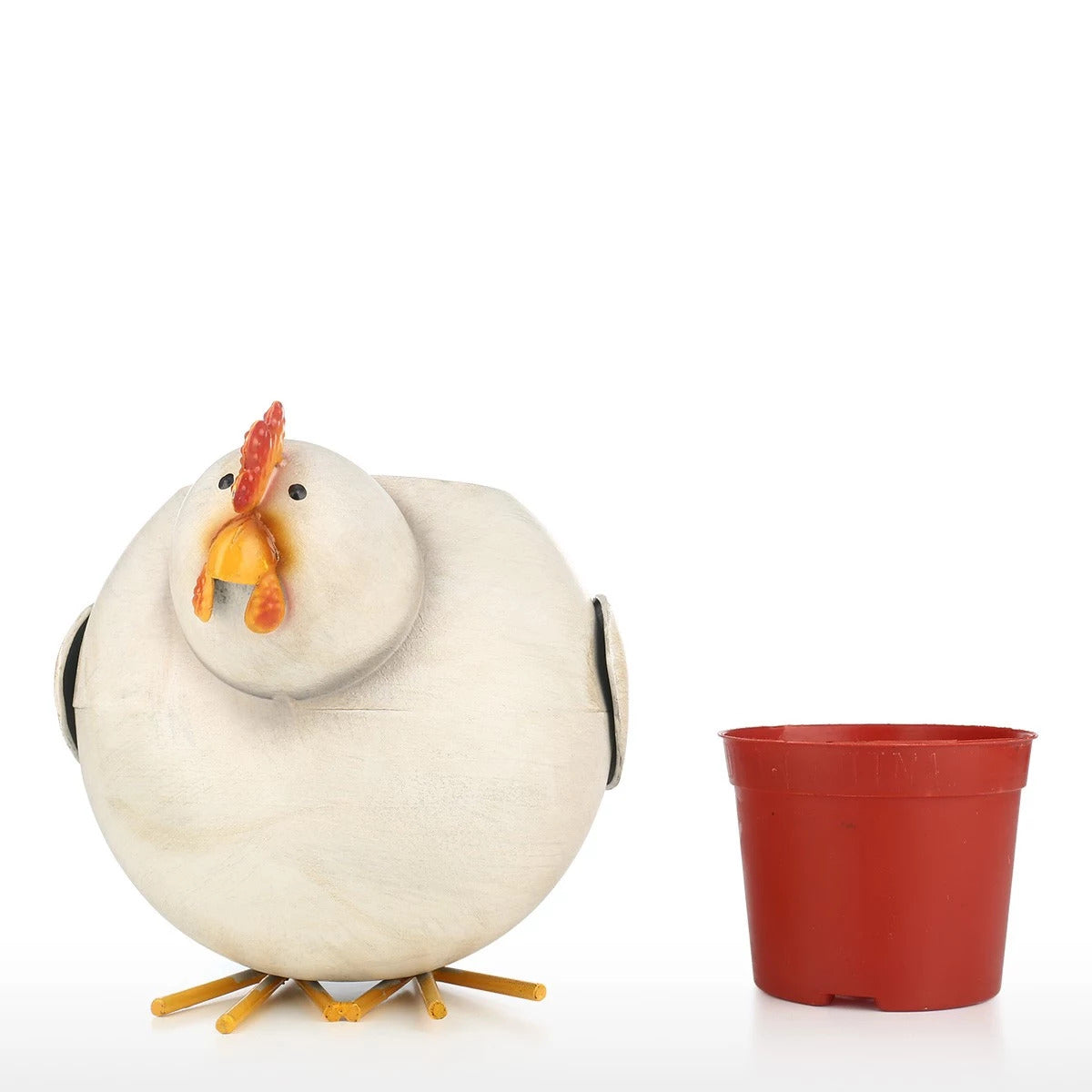 Indoor Plant and Flower Pot with Rooster Kitchen Decor