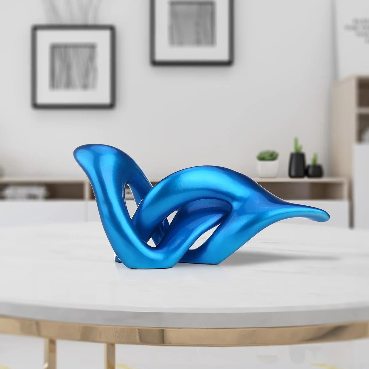 Journey to the Blue Beginning to Abstract Sculpture for Home Accessories in the Bedroom or Living Room Decor