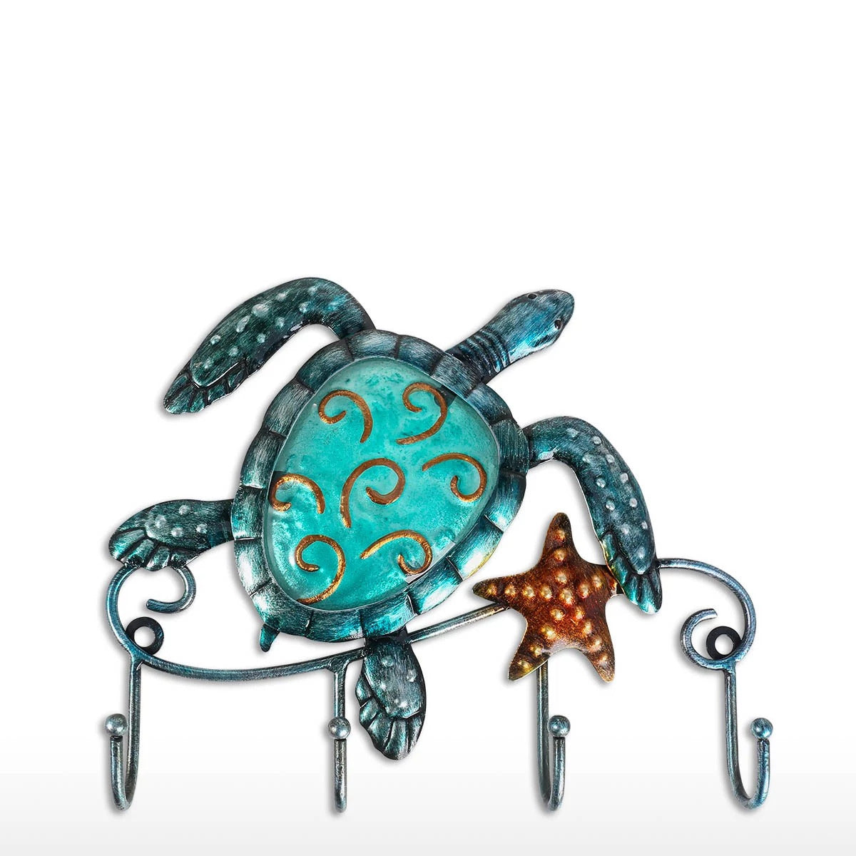 Kitchen Wall Hook with Metal Turtle Wall Art Ornament