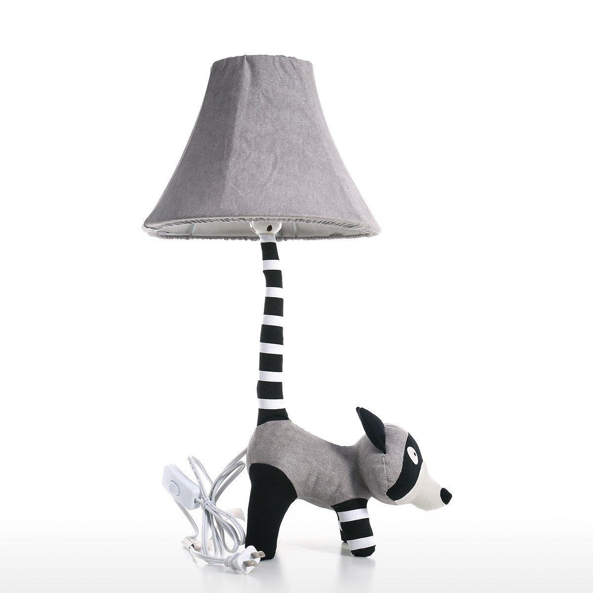 Lamp Shades for Table Lamp and Table Lamp Shades with Black and White Raccoon Nursery Decor