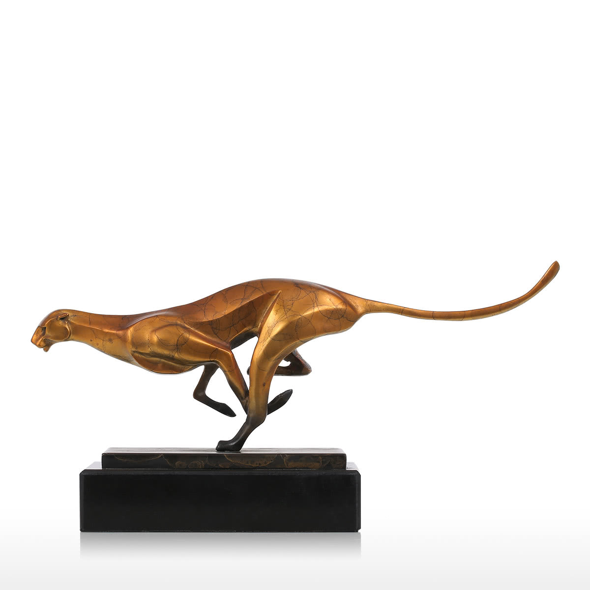 Leopard Bronze Figure