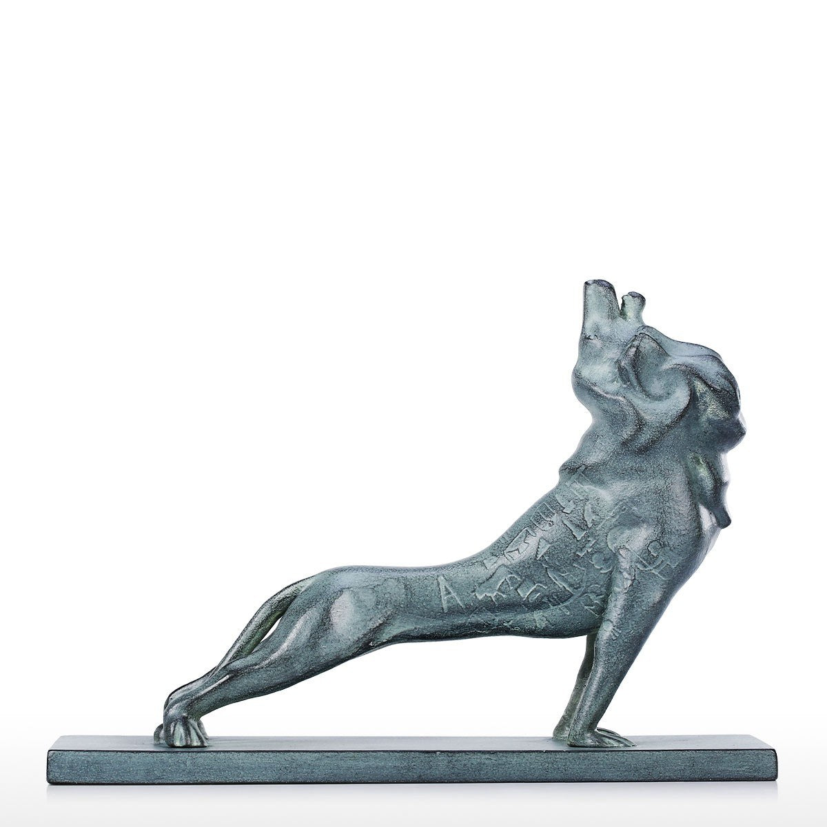 Lion Statue for Sale With Abstract Sculpture