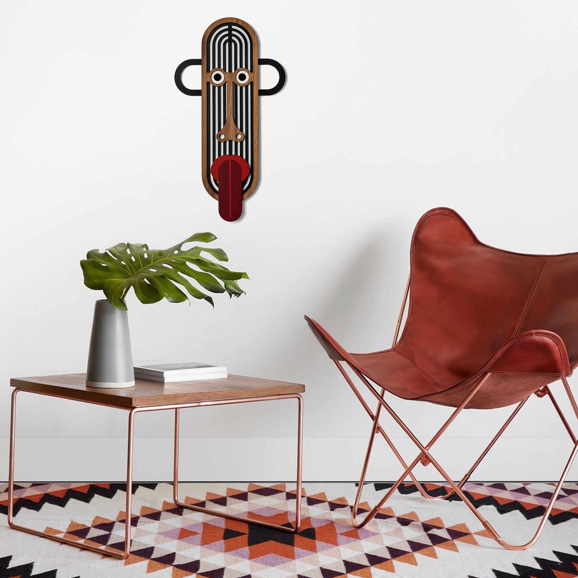 Mascaras Africanas com Madeira e Escultura de Parede para Decoração Boho