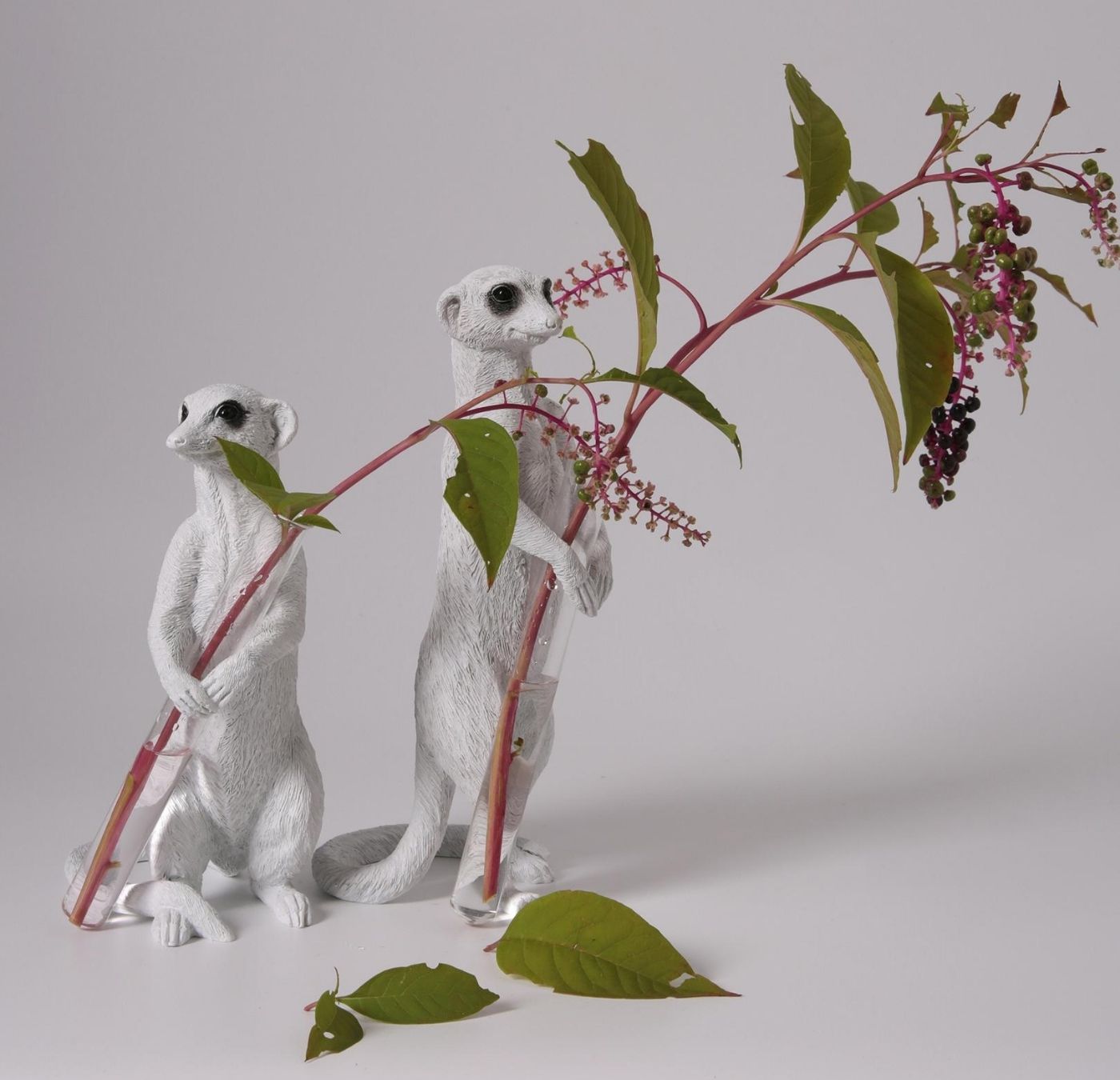 Meerkat Ornaments by Decorative Vase