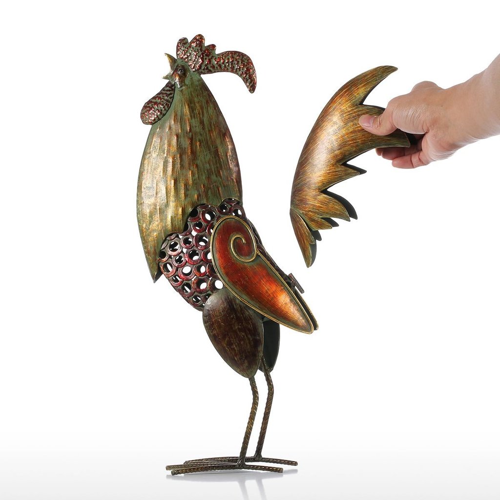Metal Rooster Decor For Kitchen Decor