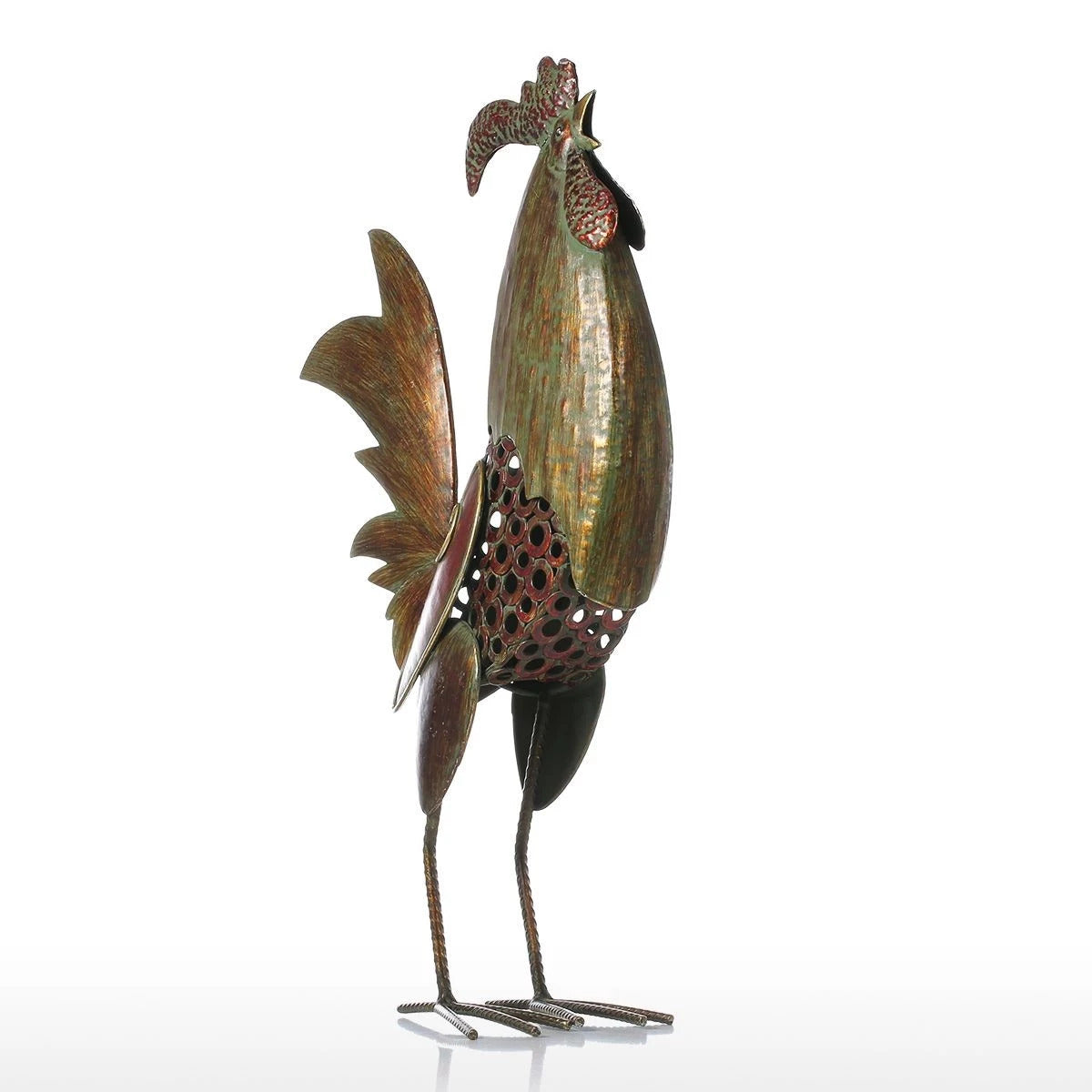 Metal Rooster Statues For Kitchen Decor & Gifts inspired by Christmas