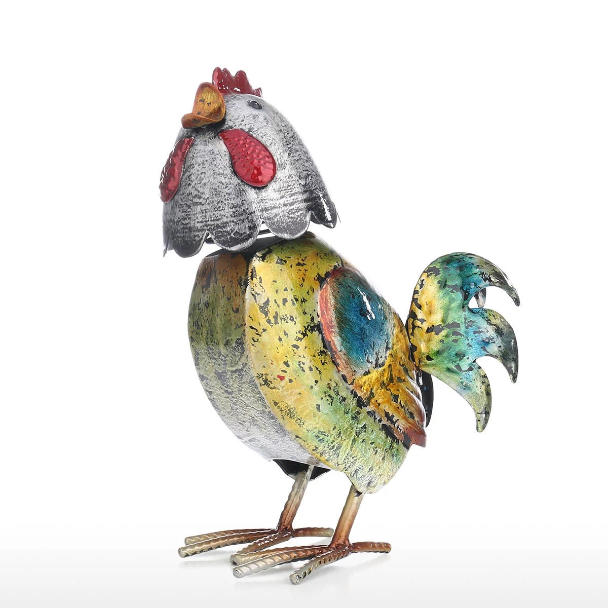 Metal Rooster Statue to Vintage Farmhouse-Rustic, French Country Decor