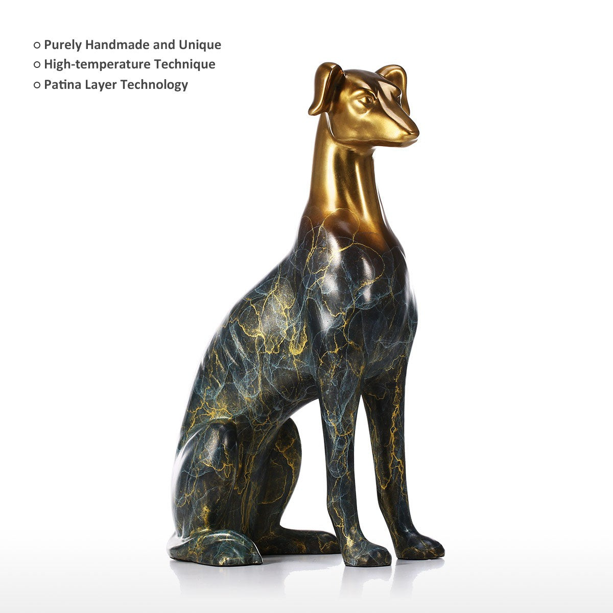 Modern Dog Statue and Bronze Dog Statue with Labrador for Christmas Gifts