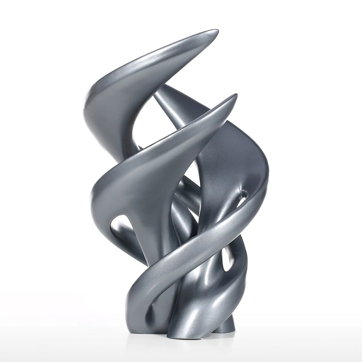 Modern and Decorative Sculpture by Resin For Grey Accent Decor