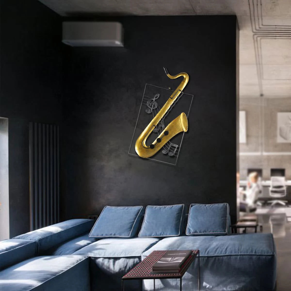 Musical Instrument Wall Art with Saxophone
