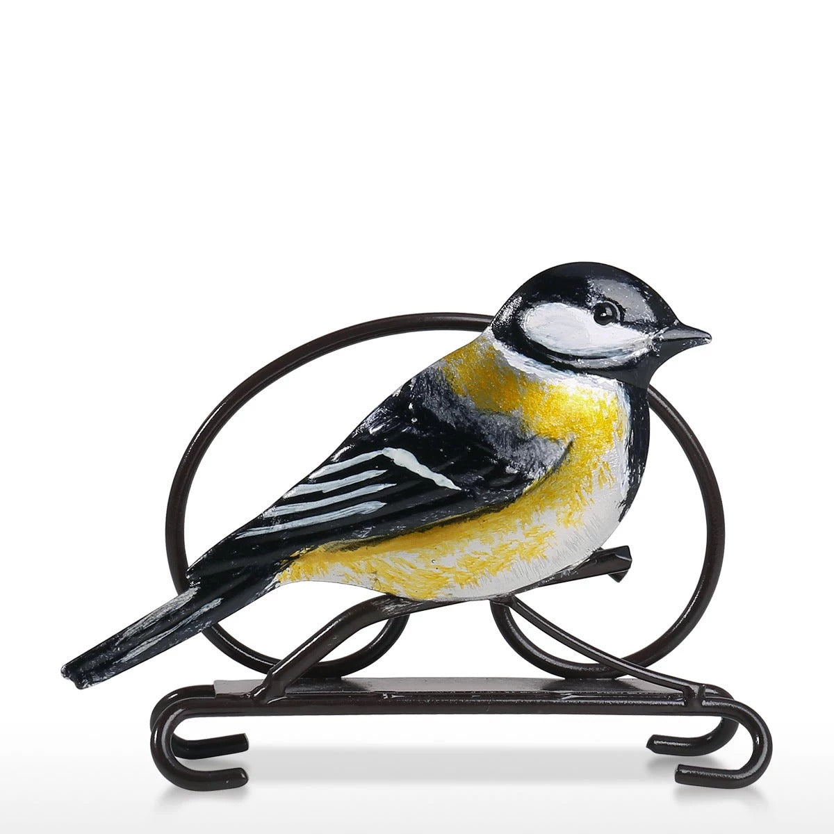 Napkin Holder with Metal and Vintage Bird Ornament
