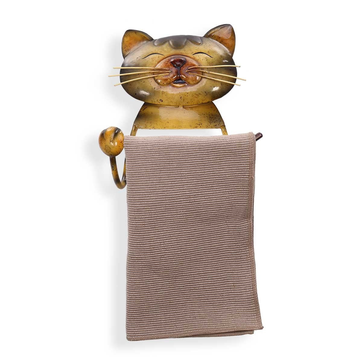 Paper Towel Holder with Curious Cat and Cute Cat for Bathroom, Kitchen