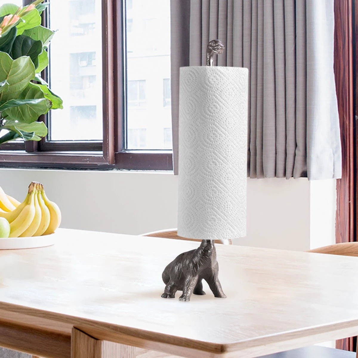 Paper Towel Holder with Dinosaur