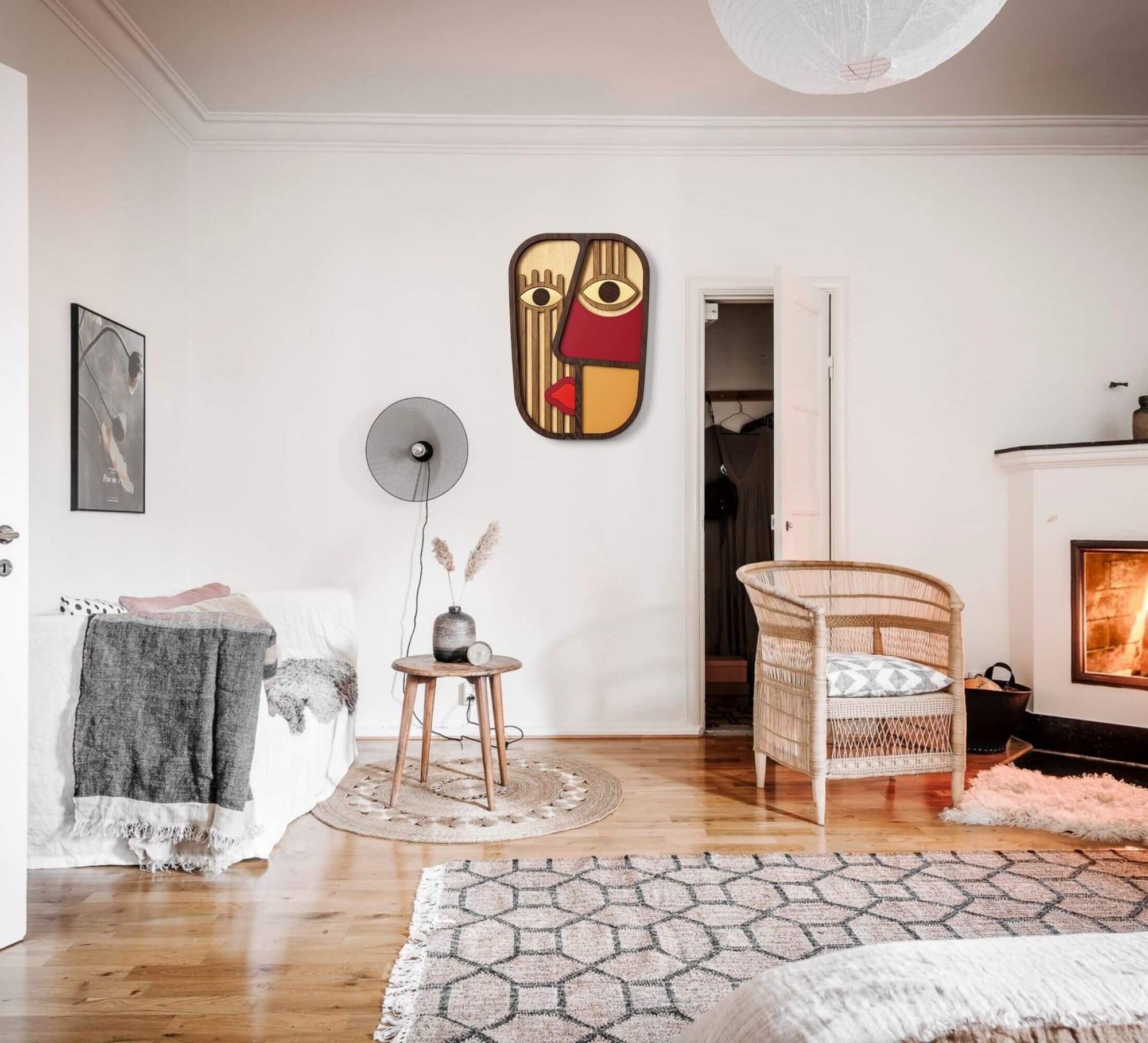 Is your wall looking a little drab? Liven it up with colorful faces!