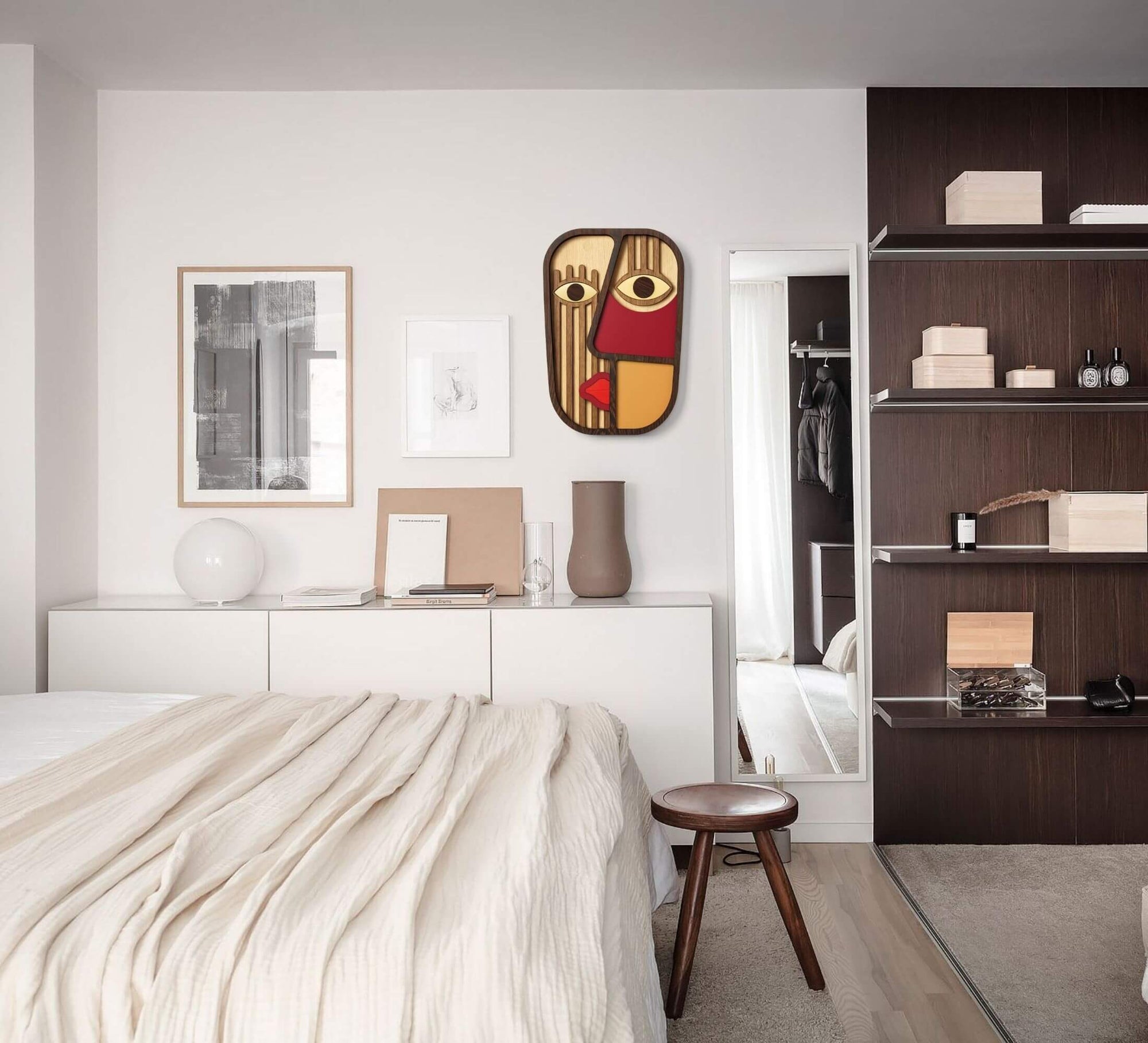 Is your wall looking a little drab? Liven it up with colorful faces!
