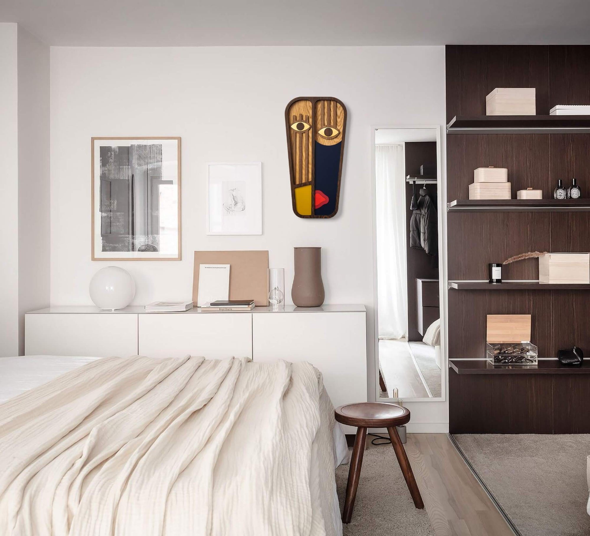 Is your wall looking a little drab? Liven it up with colorful faces!