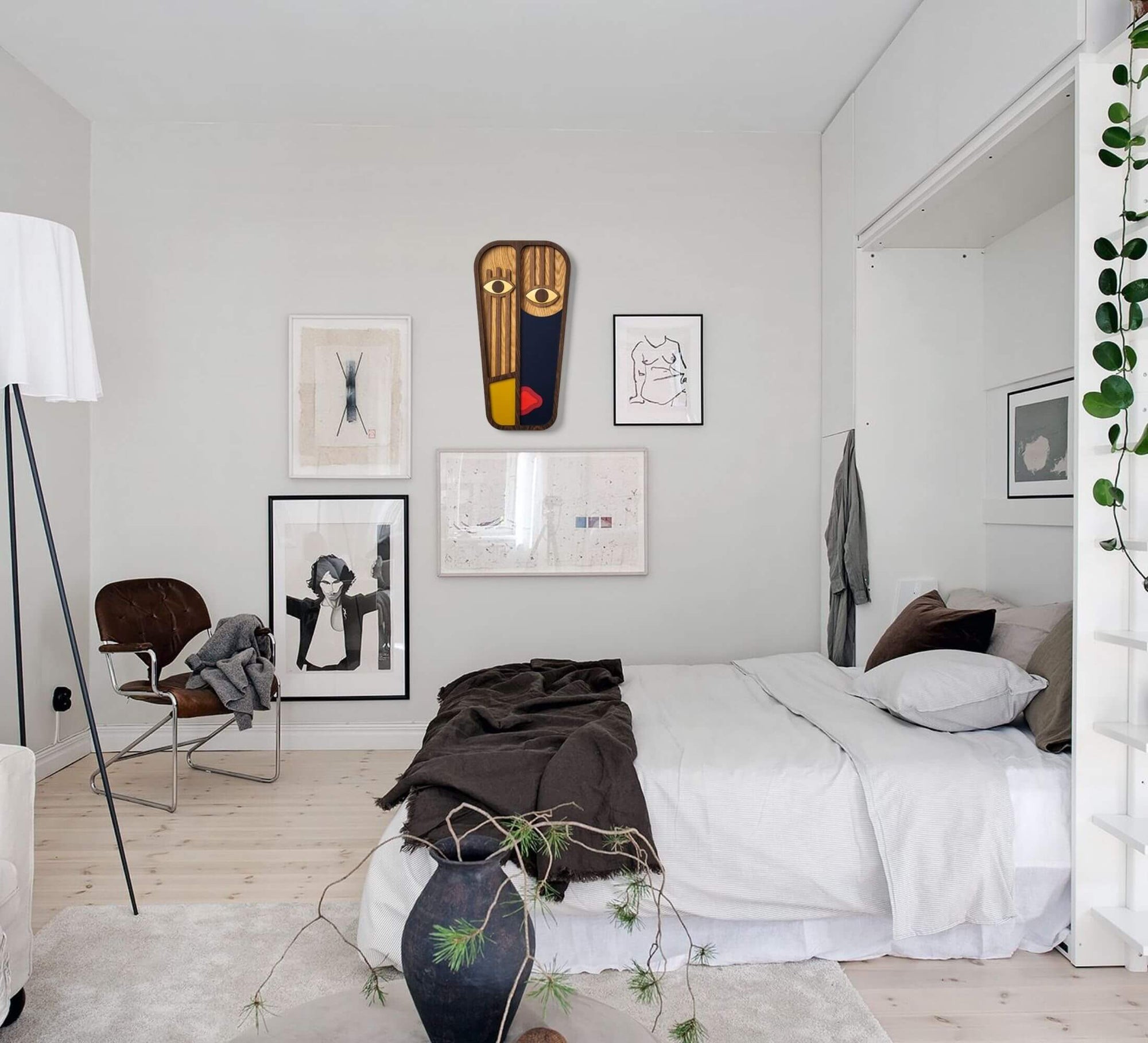Is your wall looking a little drab? Liven it up with colorful faces!