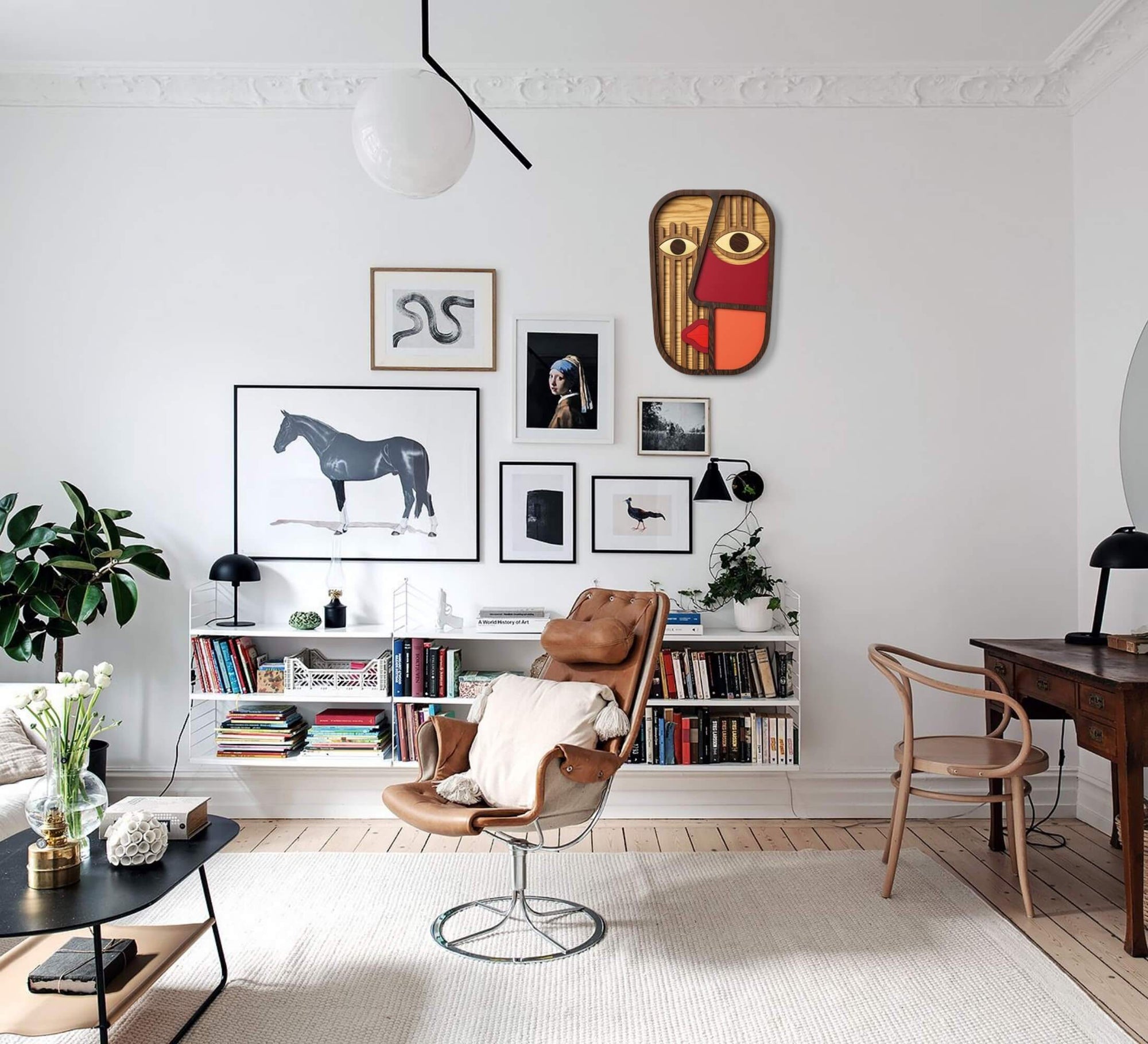 Is your wall looking a little drab? Liven it up with colorful faces!
